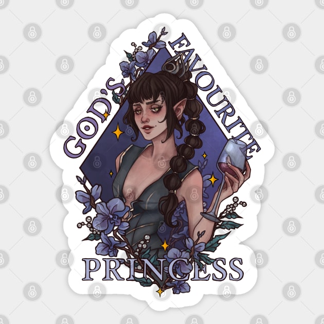 God's favourite princess - Shadowheart Sticker by keyvei